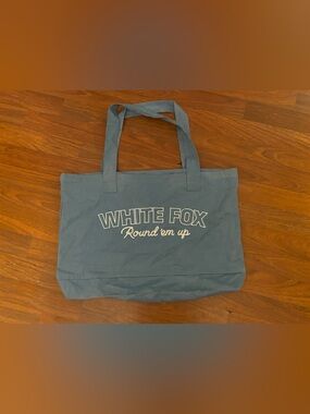 White Fox Tote Bag